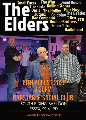 Poster for Barstable Social Club, Basildon, 19 August 2022